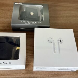 Original Apple AirPods 2 & Accessory Set w/ case for AirPods Brand New 2019